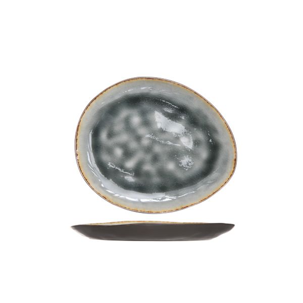 Cosy & Trendy Laguna Blue-grey Plat Bord 19,5x16cm Ova Al