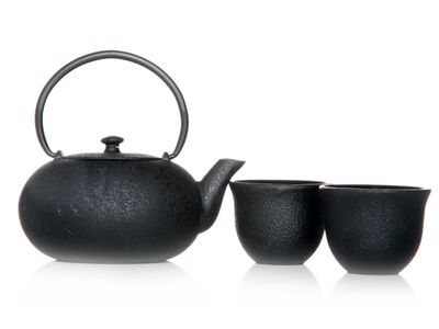 Fuku Black Theepot M.filter Tsp72 En 2tassen - Th 0,55l-t 15cl