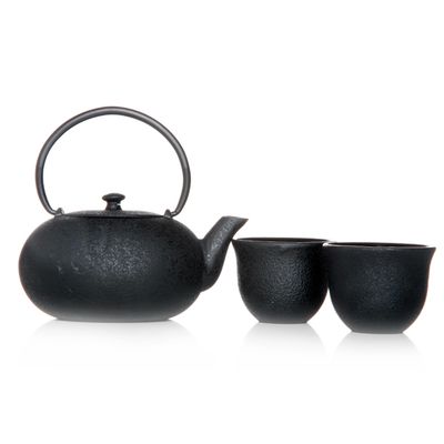 Fuku Black Theepot M.filter Tsp72 En 2tassen - Th 0,55l-t 15cl  Cosy & Trendy