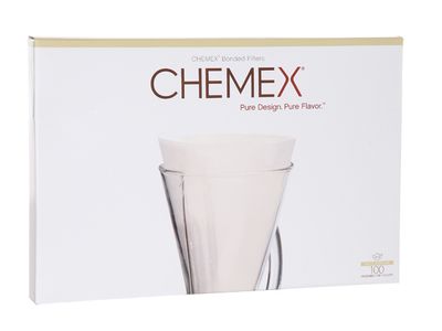 Chemex Filtres Non-preplie Set100 Forme Demi Lune - Pour Coffeemaker Cm-1