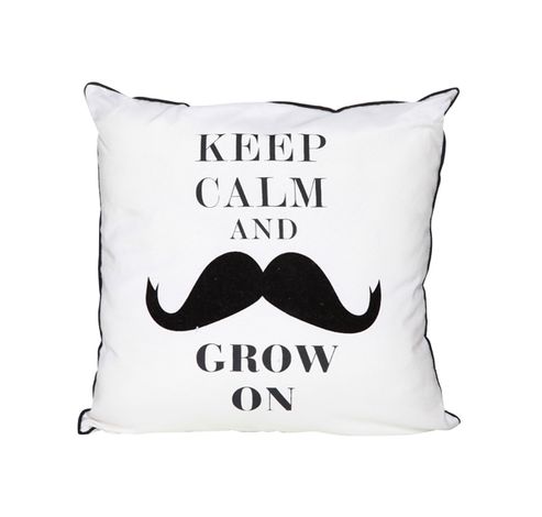 Mustache Kussen 40x40cm   Cosy & Trendy