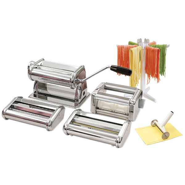 Pasta Machine Set 6in1 Spagh.-fett.-las. -rav.-droger-snijder 