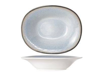 Fez Blue Diep Bord Ovaal 17.5x21.5cm 