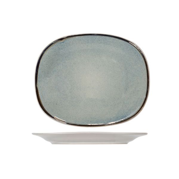 Fez Blue Plat Bord Ovaal 24x31cm  