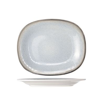 Fez Blue Assiette Plate Ovale 24x31cm  