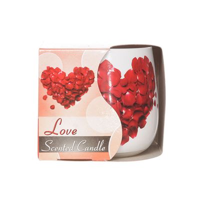 Ct Geurkaars Glas Love D8x7cm  Cosy & Trendy