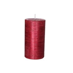 Cosy & Trendy Rustic Cylinderkaars Metallic Rood 13cm D7xh13cm 