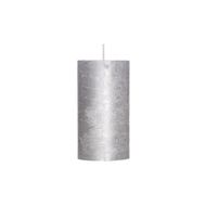 Rustic Cylinderkaars Metallic Zilver 13 D7xh13cm 