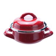 Serveerpot Rood Email D10cm 30cl  