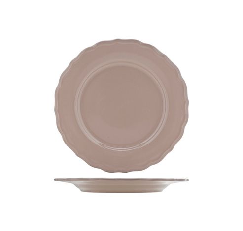 Juliet Taupe Plat Bord Blinkend D28cm  Cosy & Trendy