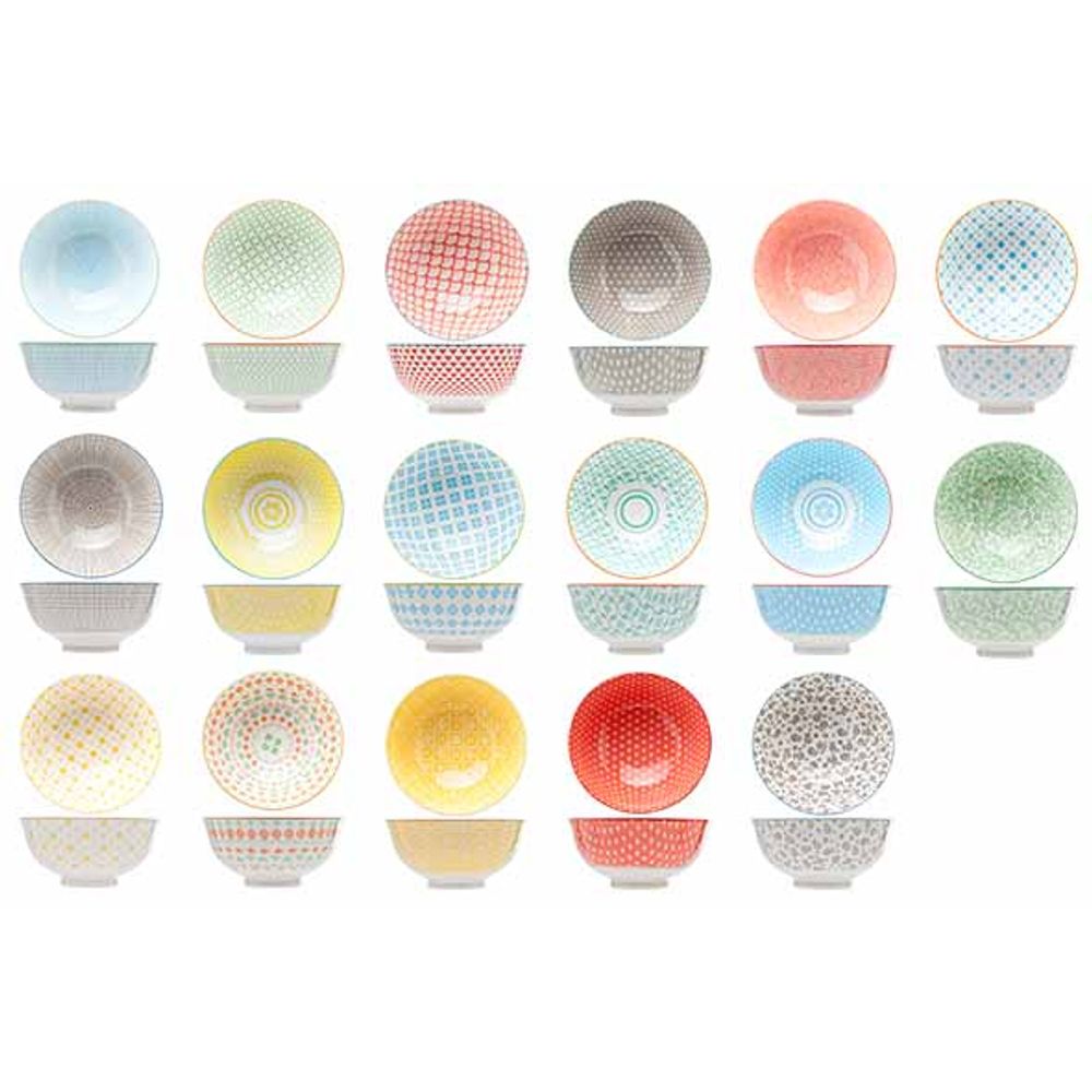 Cosy & Trendy Bowls Happy Mix A Kommetjes D12xh6cm 17assorti