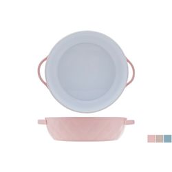 Diamond Ovenschotel D23-27.5xh6cm 3ass Bruin - Roze - Blauw Rond 