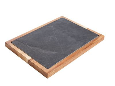 Acacia-leisteen Plank 35x25xh2.5cm 