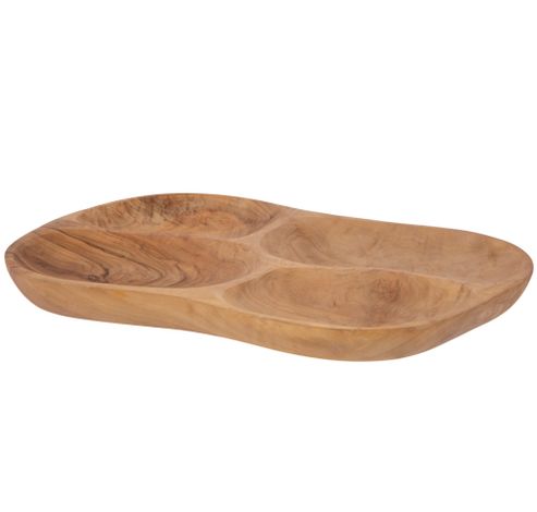 Assiette Antipasti 3 Compartiments 30-38cm X14-20cm X 5cm Olivier  Cosy & Trendy