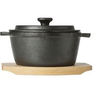 Casserole Fonte 13,5cm Sur Planche 550ml Avec Couvercle 