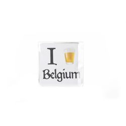 Cosy & Trendy Sous-verre Belgium S4 Carre Blanc 10x10x0.3cm 