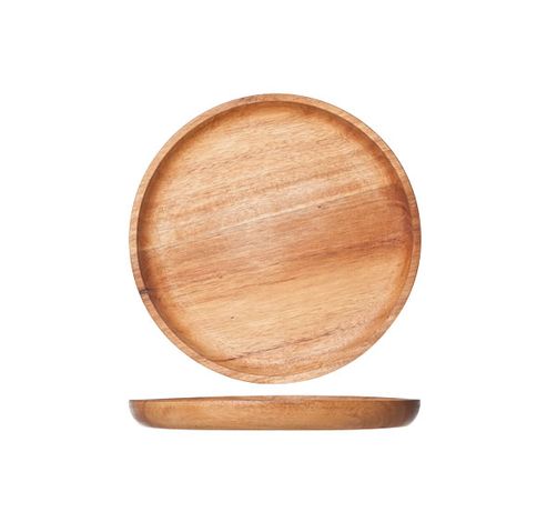 Assiette En Bois Rond D20x2cm Oil Coating  Cosy & Trendy