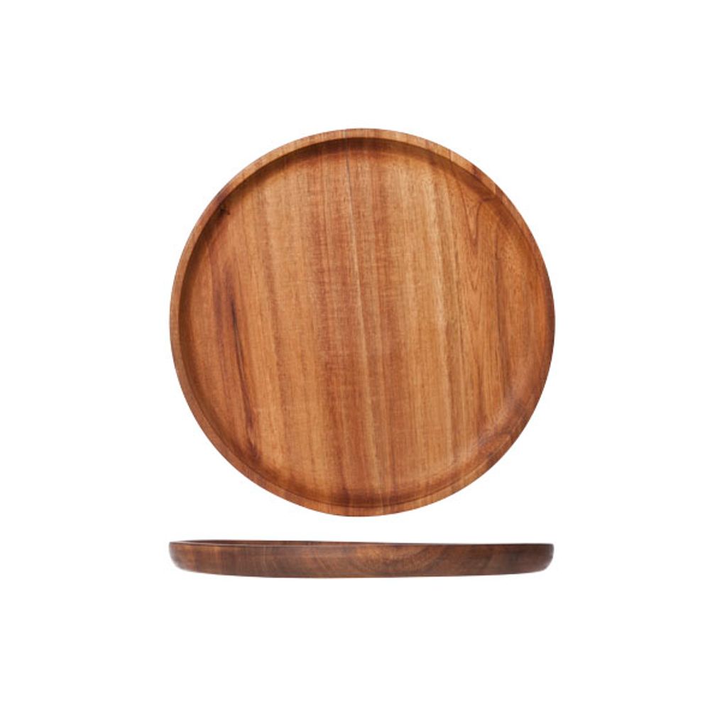 Houten Bord Rond D25x2cm Oil Coating 