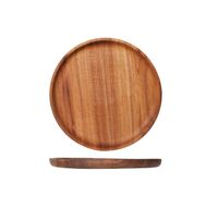 Assiette En Bois Rond D25x2cm Oil Coating 