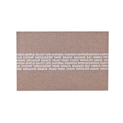 Placemat Polylinen Bruin-print Wit Tekst 45x30cm 