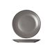 Speckle Grey Plat Bord D27cm Zwarte Boord 