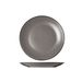 Speckle Grey Plat Bord D27cm Zwarte Boord 