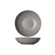 Speckle Grey Assiette Creuse D20xh5,3cm Bord Noir 