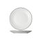 Speckle White Plat Bord D27cm Zwarte Boord 