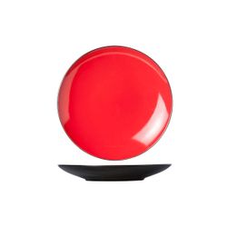 Finesse Red Plat Bord D28cm  