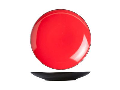 Finesse Red Plat Bord D28cm 