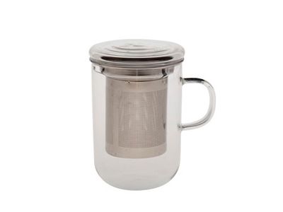 Theeglas Met Rvs Filter 8x12.5cm 