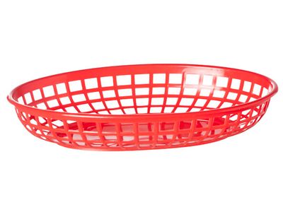 Mandje Ovaal Set6 Rood 23x14xh4cm 