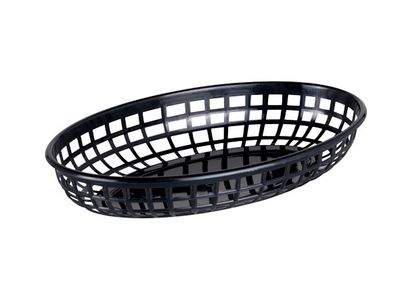 Hamburgermandje Set6 Zwart 23x14xh4cm 