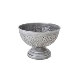 Cosy & Trendy Bowl Op Voet 20.5x20.5x15cm Metaal Gr. Grijs Metaal 