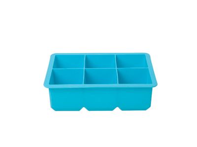 Ijsblokhouder Kubus Blauw 6st 16x11x5 Silicone