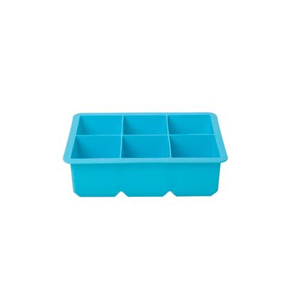 Ijsblokhouder Kubus Blauw 6st 16x11x5 Silicone  Cosy & Trendy