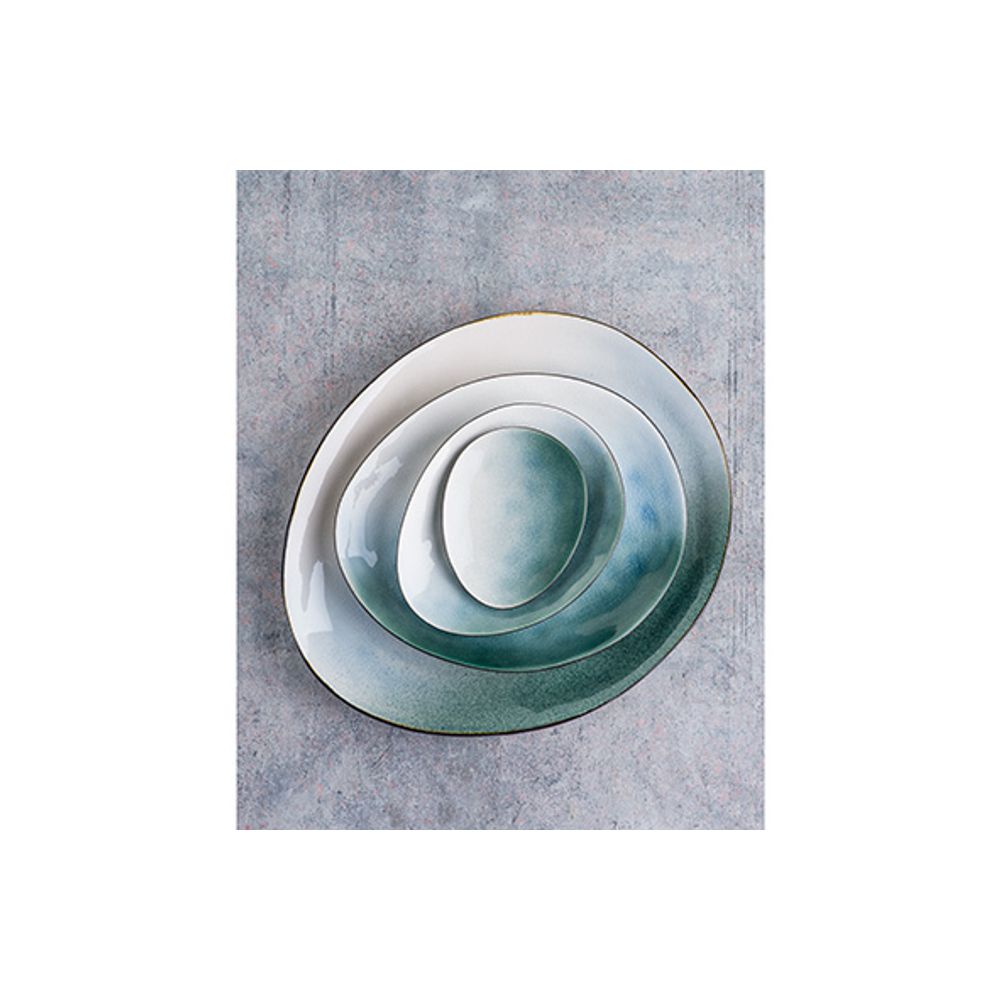 Cosy & Trendy Platte borden Spiaggia Plat Bord Ovaal 27x23cm