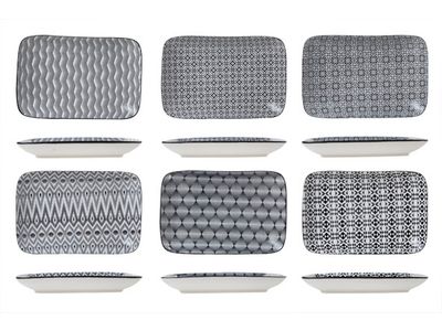 Nikko Black Schotel 26x17.5cm  6 Ass 