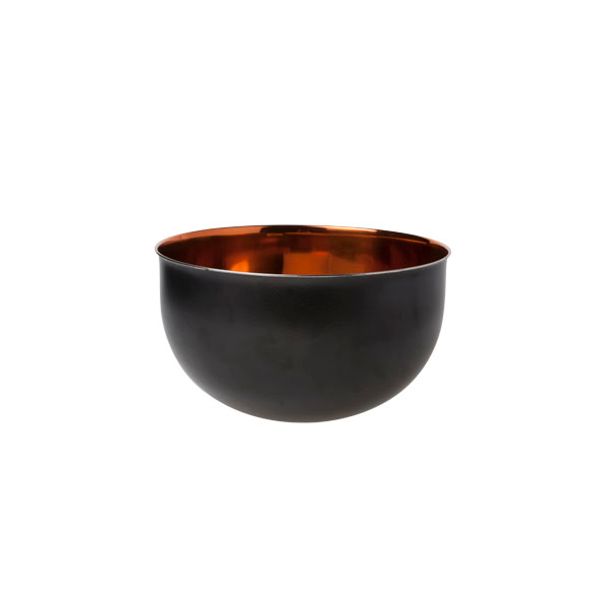 Bowl 17xh10cm Zwart Out - Koper In  