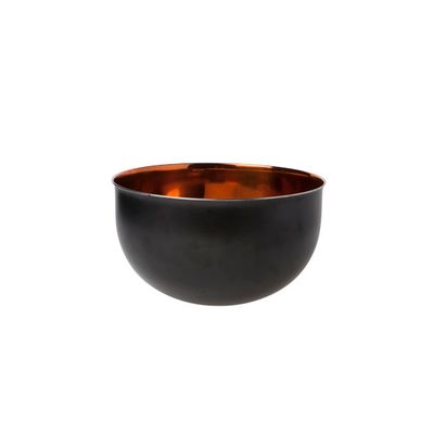 Bowl 17xh10cm Zwart Out - Koper In   Cosy & Trendy