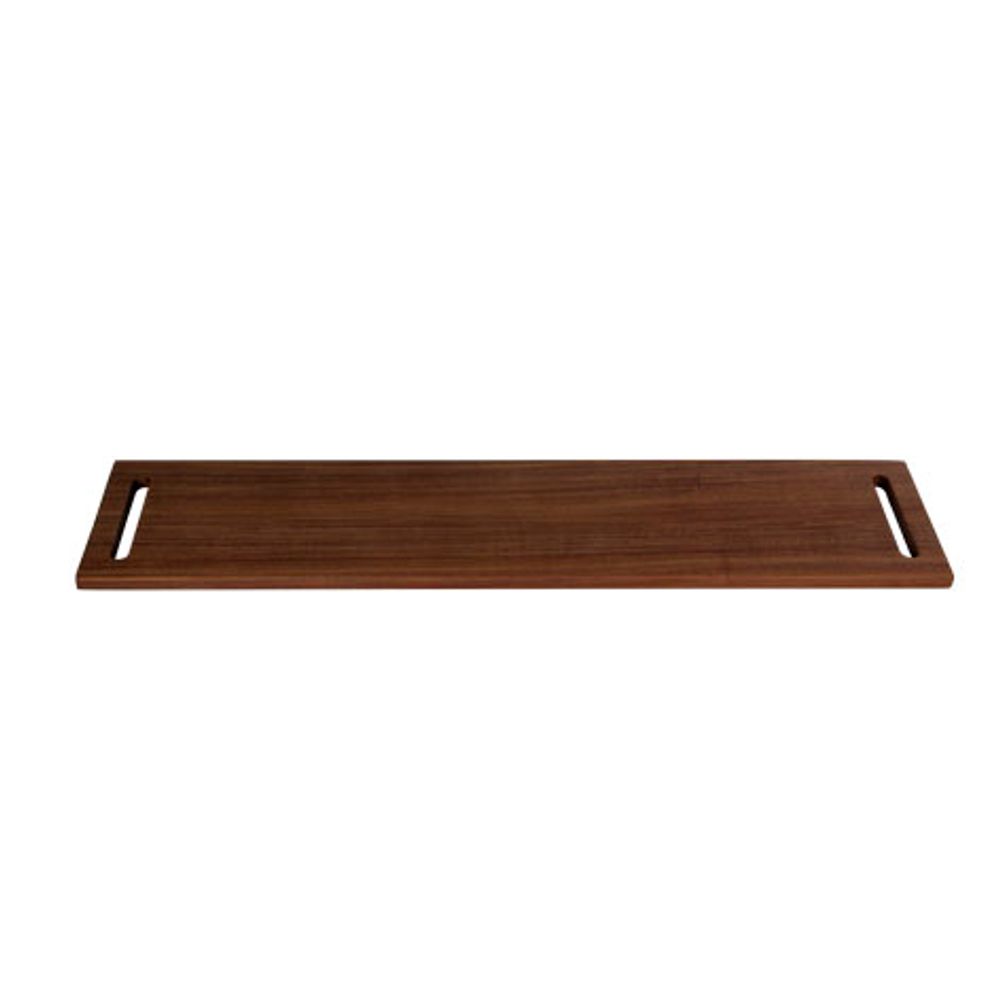 Serveerplank Natuur Hout  95x20xh4cm Onderkant Met Voet-polybag 