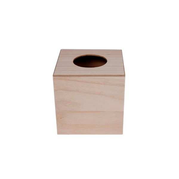 Zakdoekdoos Pln Hout 13x13x13cm  