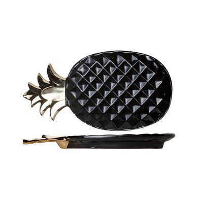 Pineapple Black Deco-schaal 22.5x12.5cm   Cosy & Trendy