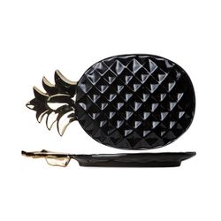 Cosy & Trendy Pineapple Black Deco-schaal 29x15.5cm  