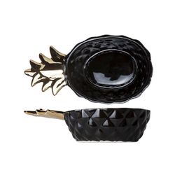 Cosy & Trendy Pineapple Black Deco Coupelle 21x11.2xh 5.8cm 