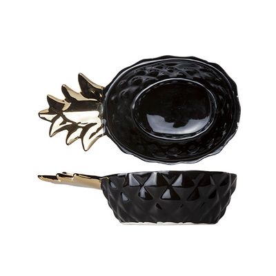 Pineapple Black Deco Coupelle 21x11.2xh 5.8cm  Cosy & Trendy