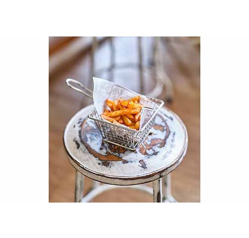 Panier De Frites Inox Chrome 12.7x12.7 X7.5cm  Cosy & Trendy