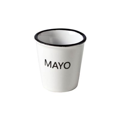 Hrc Potje Met Tekst 'mayo'  D4.9xh4.9cm   Cosy & Trendy