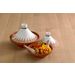 Tajine Ikat Terracotta 22 Cm Rood Wit 0300042.12119 