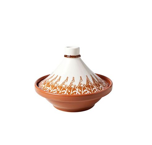 Tajine Ikat Terracotta 22 Cm Rood Wit 0300042.12119  Cosy & Trendy